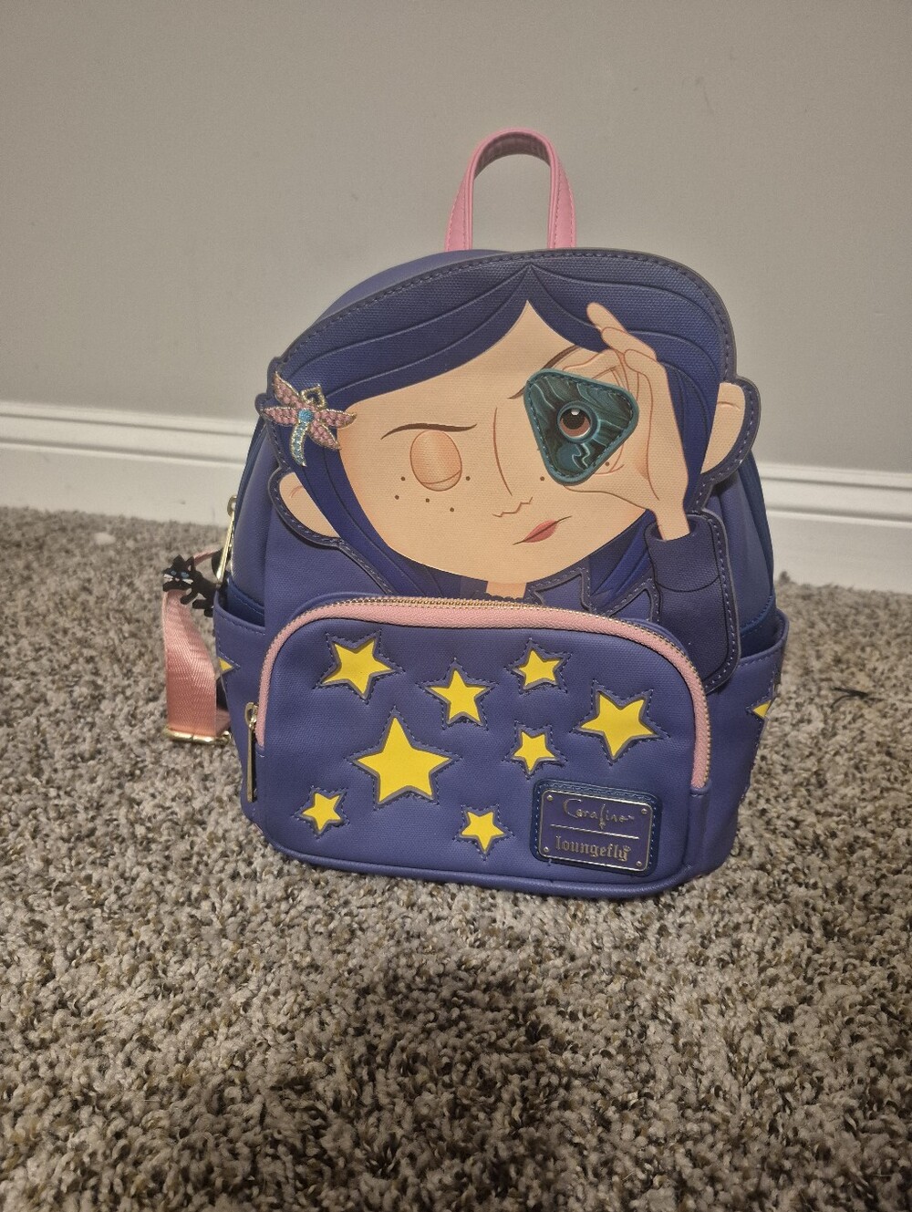 Loungefly coraline looking stone backpack